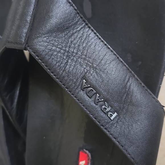 Prada Leather Thong Sandals Black - Picture 5 of 11